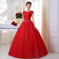 2021Wedding Dress Lace Shoulder Slim Fit Big Code by Ricaloux