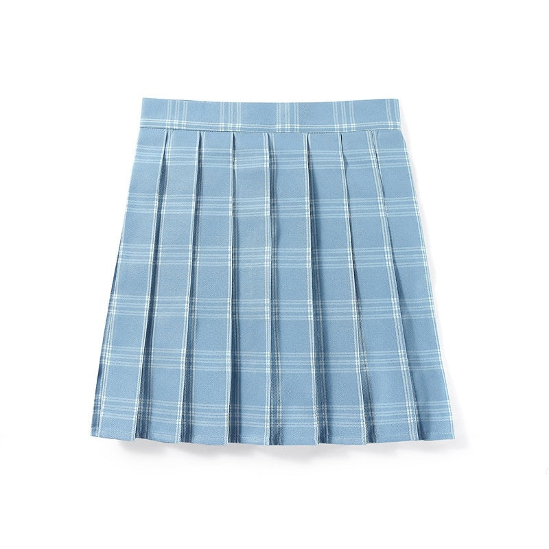 High-waisted Pleated Plaid Mini Skirt – Premium 0 | RICALOUX