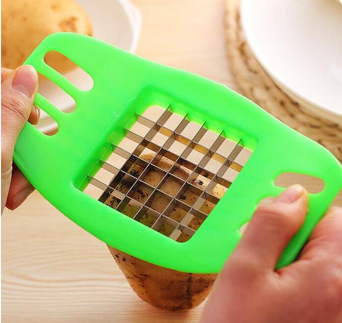 kitchen gadgets 2 Blades Potato Cutter Chopper Stainless French Fries Slicer for kitchen cortador de vegetales Home Kitchen Tool - RICALOUX