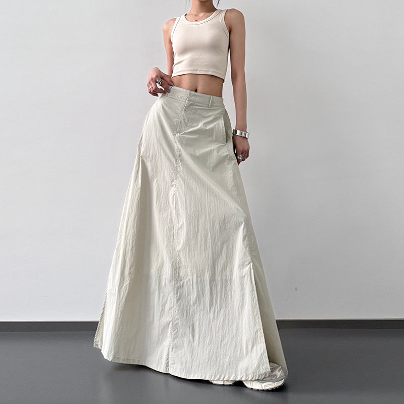 Summer Lightweight Fabric Slit Sun-protection Skirt – Premium 0 | RICALOUX
