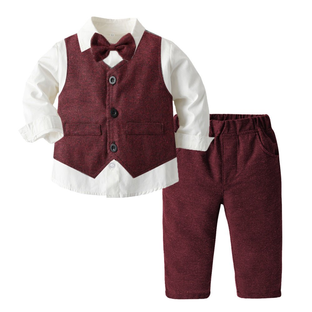 Boys Autumn Clothing Children's Suit Three-piece Set - RICALOUX