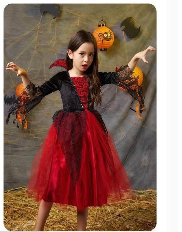 Children's Halloween Witch Clothing Suit - RICALOUX