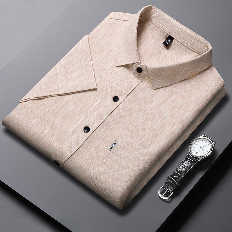 Mens Business-Casual Stretch Casual Shirt by Ricaloux
