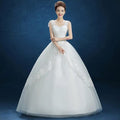 Summer New Wedding Dress, Korean Simple Shoulder Uniform Show Thin Bride Married One Word Shoulder Dress - RICALOUX