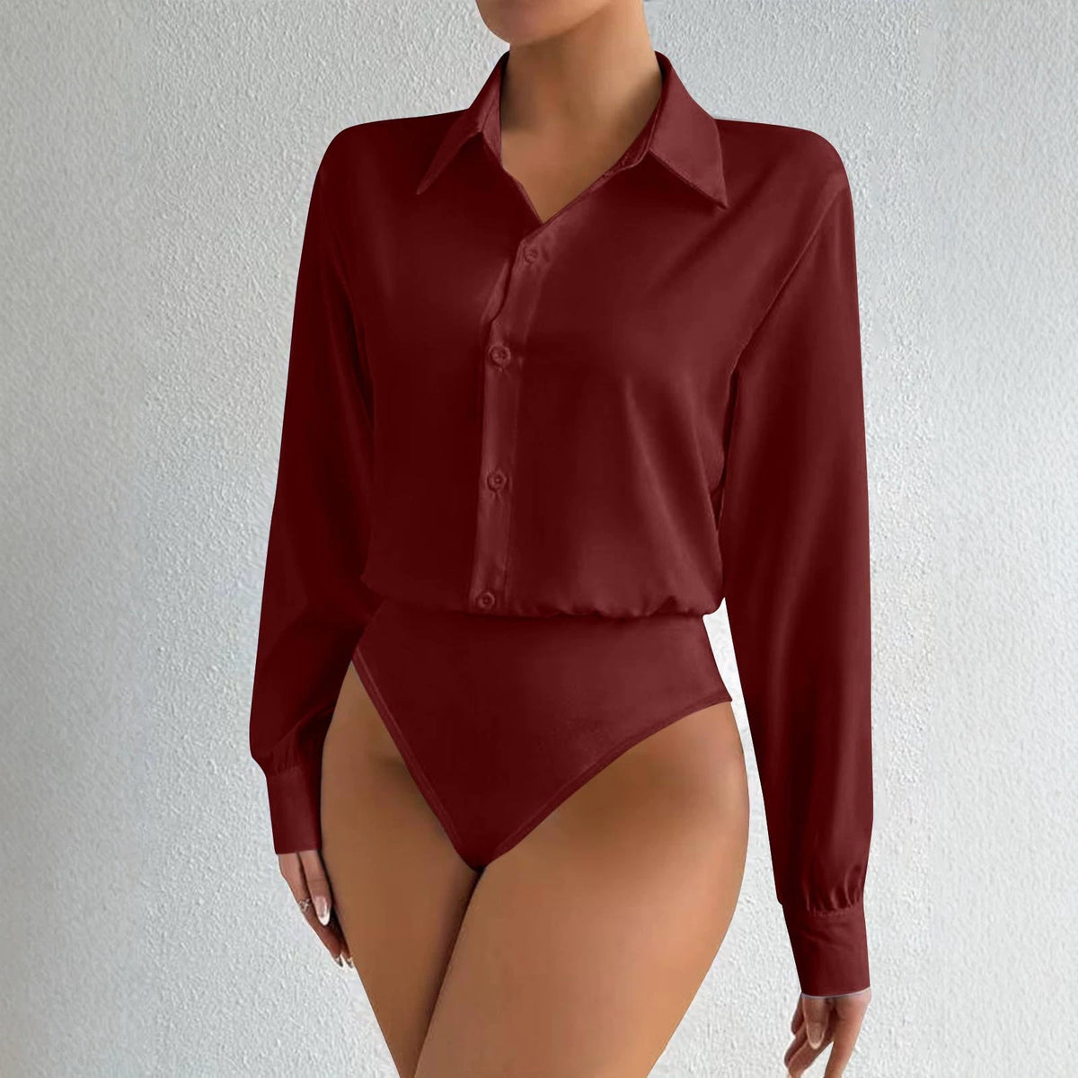 Womens Casual Long-sleeve Cardigan-button-up Shirt Top by Ricaloux