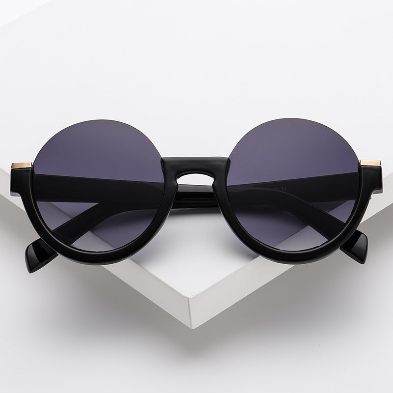 Trendy Semi-rimless Sunglasses With Blue-light Protection by Ricaloux