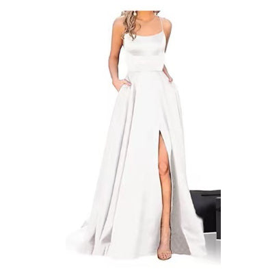 European And American Bridesmaid Dress, Long Style, Figure-flattering, Off-the-shoulder Design – Premium 0 | RICALOUX