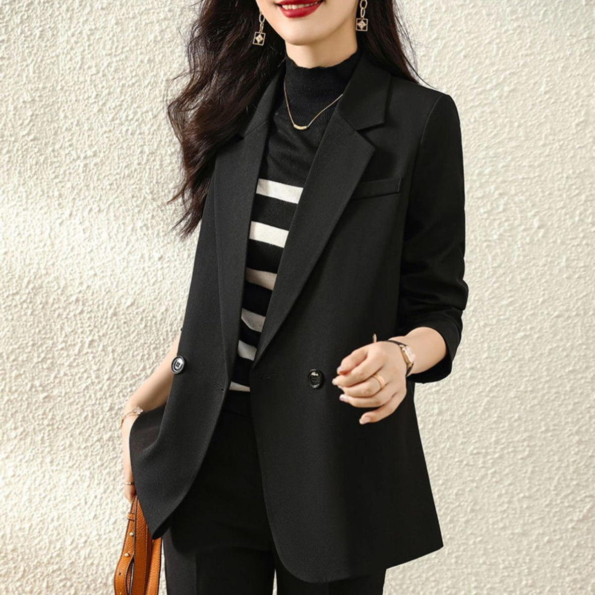 Womens Elegant Slit Blazer With Shoulder Pads – Premium 0 | RICALOUX