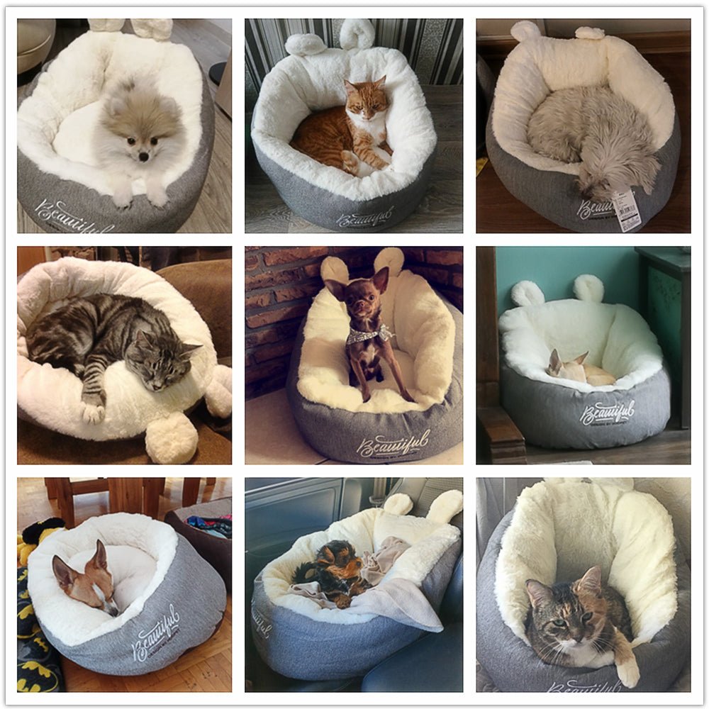 Pet Dog Bed Warming Soft Sleeping Bag Cushion Puppy Kennel - RICALOUX