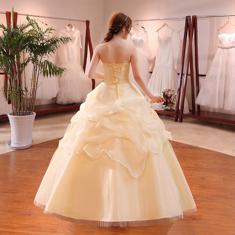 New Bustier Korean Princess Thin Wedding Dress - RICALOUX