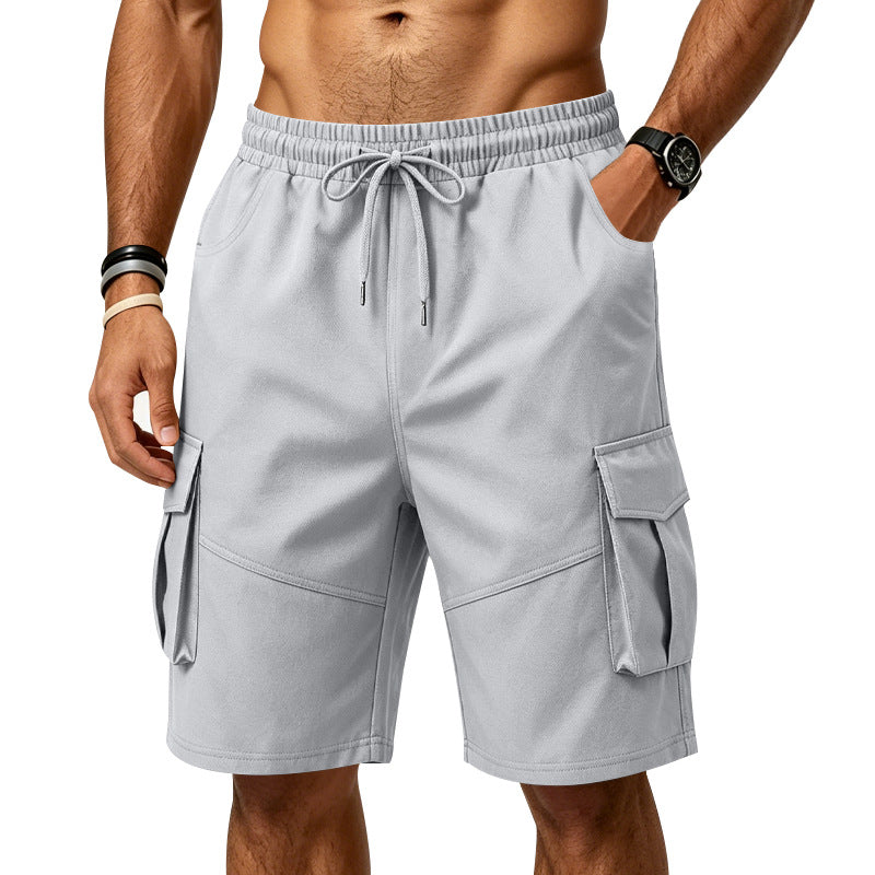 Mens Loose-Fit Sports-Style Casual Plus-Size Shorts by Ricaloux