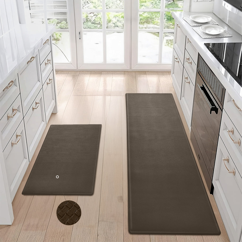 Kitchen Floor Mat Two-piece Set Of Non-slip, Waterproof And Easy To Scrub For Home, Kitchen - RICALOUX