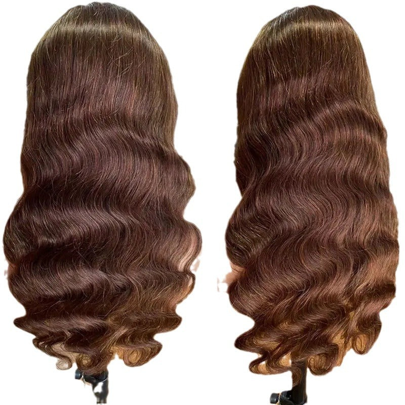 Brown Big Wave Fake Long Curly Wig Head Cover – Premium 0 | RICALOUX