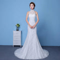 Big Red Wedding Dress Bride Large Size Waist Fishtail Wedding Dress Fishtail Tail Korean Hanging Neck - RICALOUX