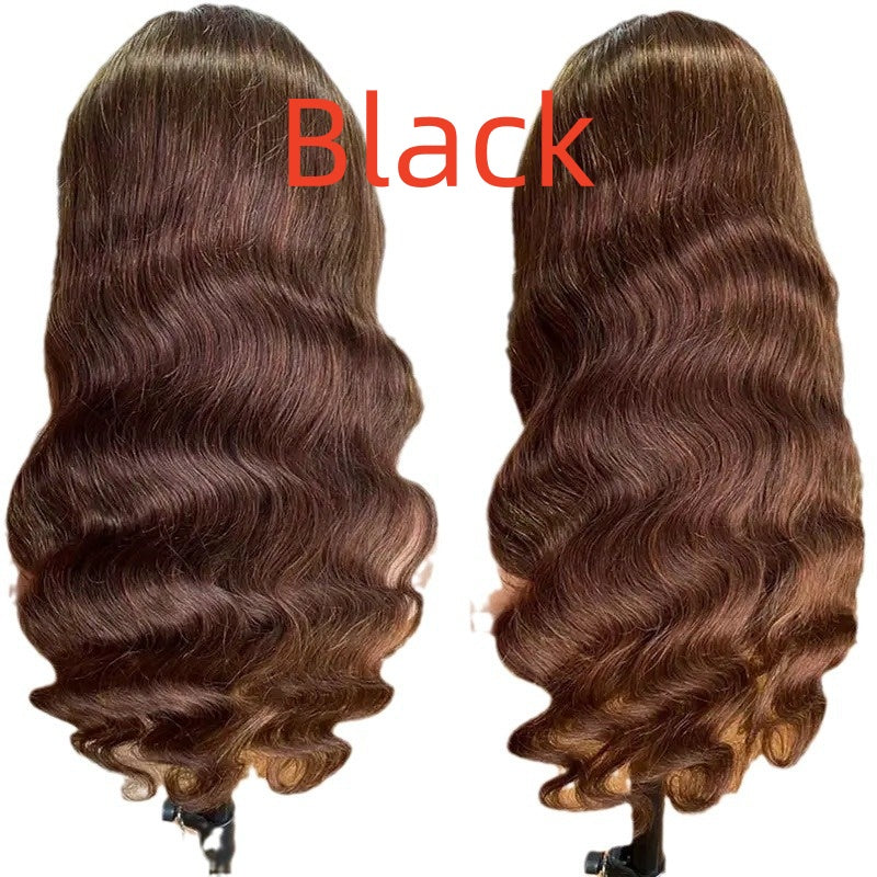 Brown Big Wave Fake Long Curly Wig Head Cover – Premium 0 | RICALOUX