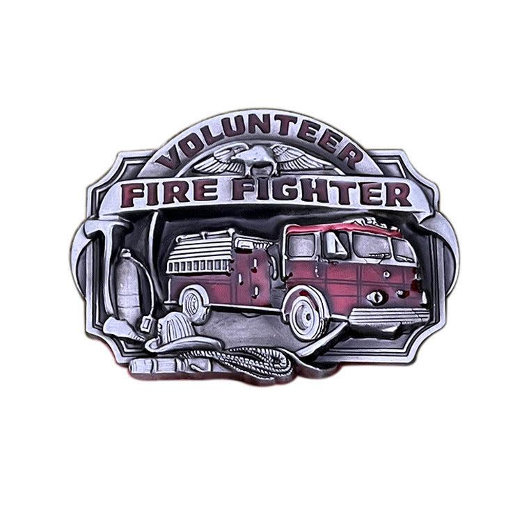 Zinc Alloy Fire Truck Aerial Ladder Belt Buckle – Premium 0 | RICALOUX