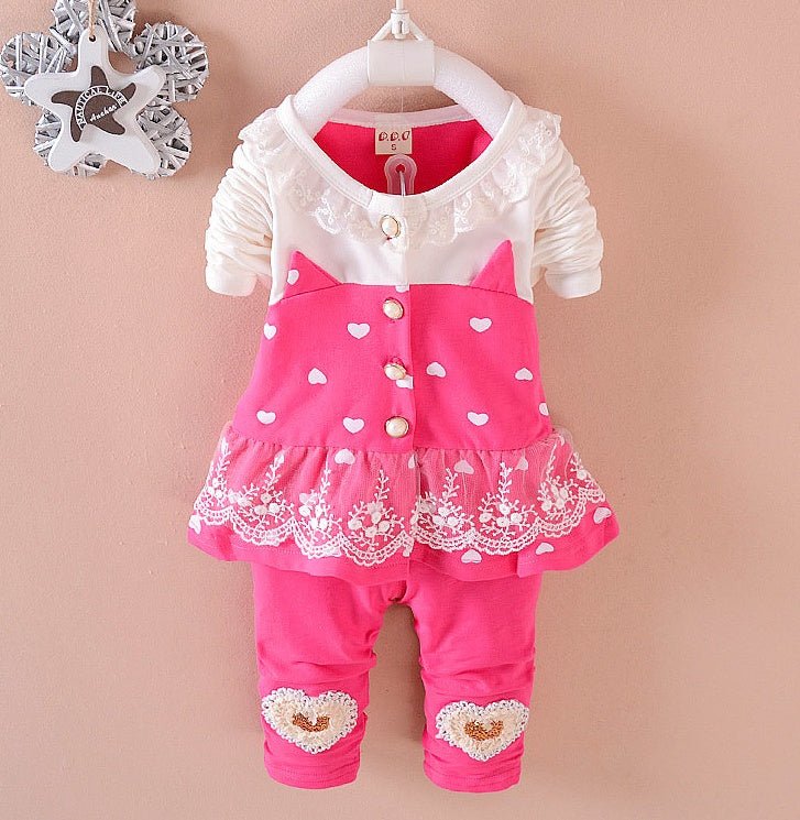 BibiCola Baby Girls Clothing Sets Toddle Tracksuits Kids Tops Pants 2pcs Tracksuits Kids Girls Clothes Baby Girl Clothes Set - RICALOUX