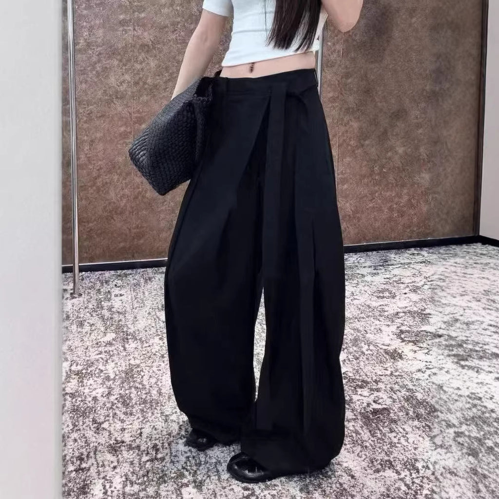 Fashionable Loose-fit Figure-flattering Wide-leg Casual Pants – Premium 0 | RICALOUX