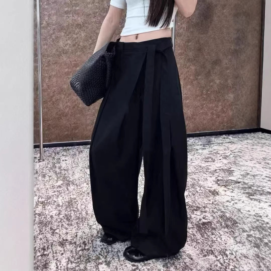 Fashionable Loose-fit Figure-flattering Wide-leg Casual Pants – Premium 0 | RICALOUX