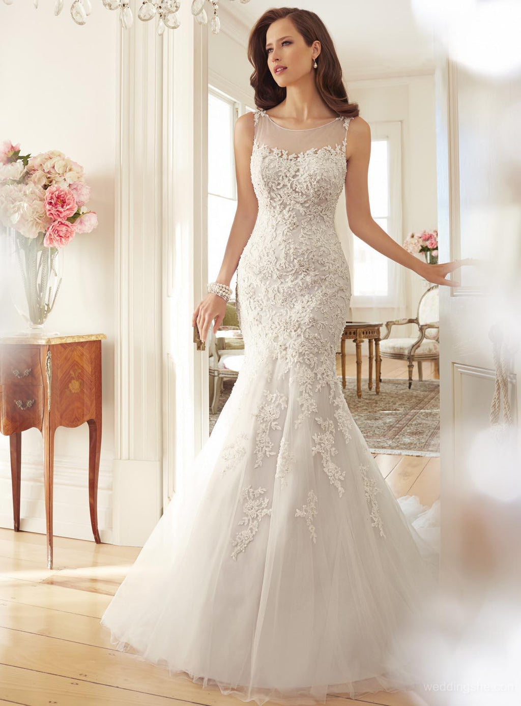 Fishtail Slim Wrapped Sexy Wedding Dress - RICALOUX