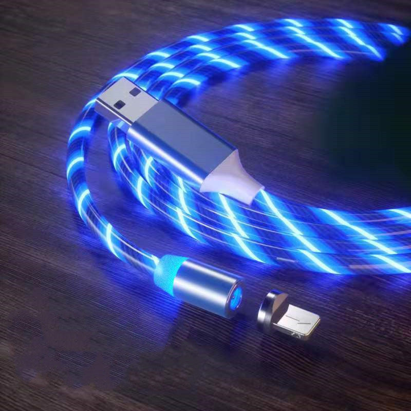 Magnetic Charging Cable Streamer Fast Charging Cable Lighting Micro USB Cable LED Magnet Charger Type-C Cable – Premium 0 | RICALOUX