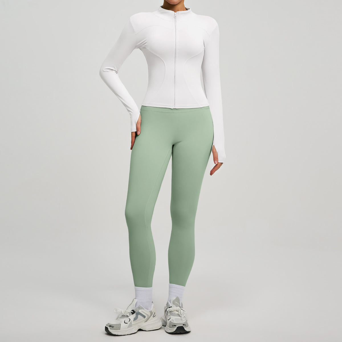 Fitness High-waist Butt-lifting Running Two-piece Set by Ricaloux