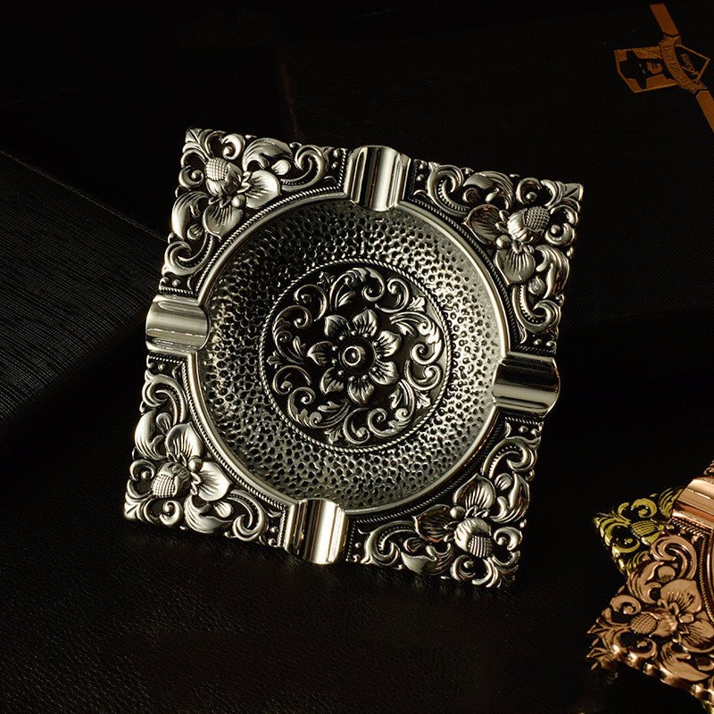 Vintage Pattern Ashtray Home Decor Metal - RICALOUX