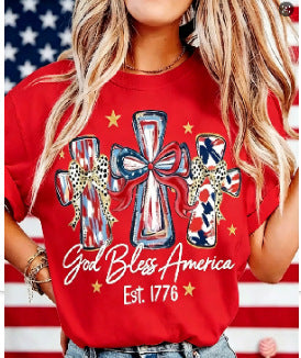 Blessings For America Commemorative Patriotic T-shirt Relaxed Fit – Premium 0 | RICALOUX