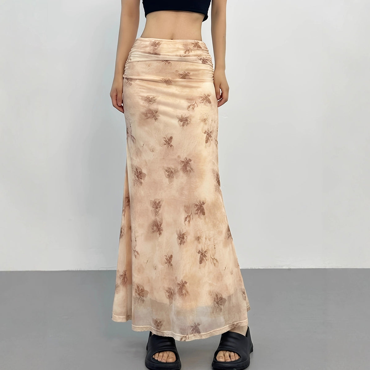 Fashionable Versatile Slim-fit Resort-style Digital Print by Ricaloux