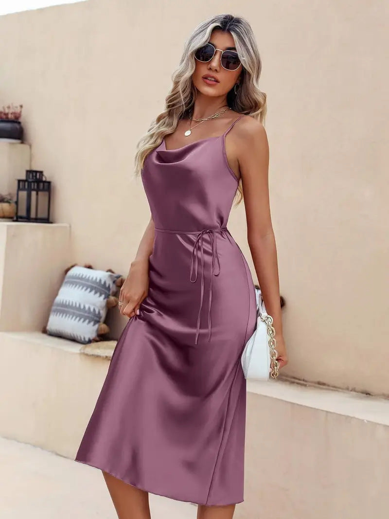 Elegant Fashionable One-piece Dress With Straps Summer Evening Gown – Premium 0 | RICALOUX