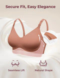 Womens Solid-color Minimalist Seamless Ultra-comfortable Maternity Bra by Ricaloux