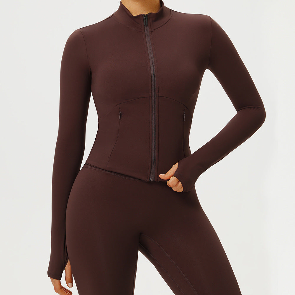 Womens Yoga Outerwear Sun-protection Jacket Slim-fit And Quick-drying – Premium 0 | RICALOUX