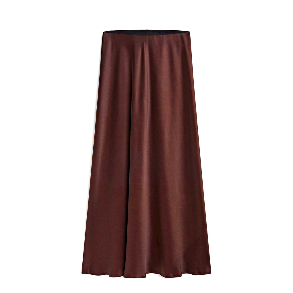 Women's Satin High-waisted Elastic Split Skirt by Ricaloux