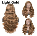 Front Lace Wig Medium Large Wave Long Curly Hair Full-head Wig Style by Ricaloux