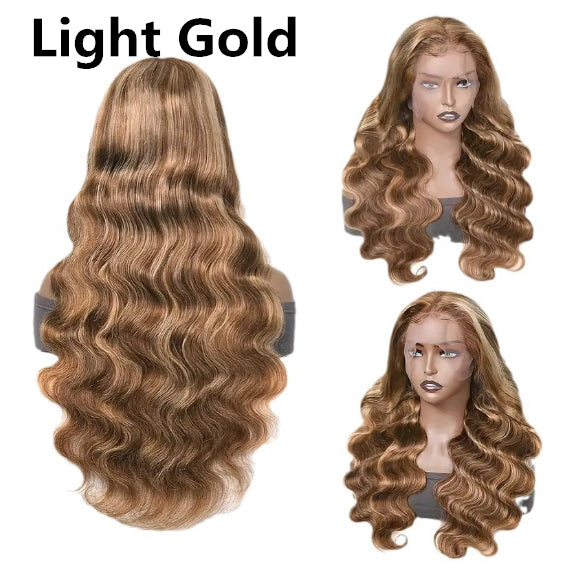 Front Lace Wig Medium Large Wave Long Curly Hair Full-head Wig Style by Ricaloux