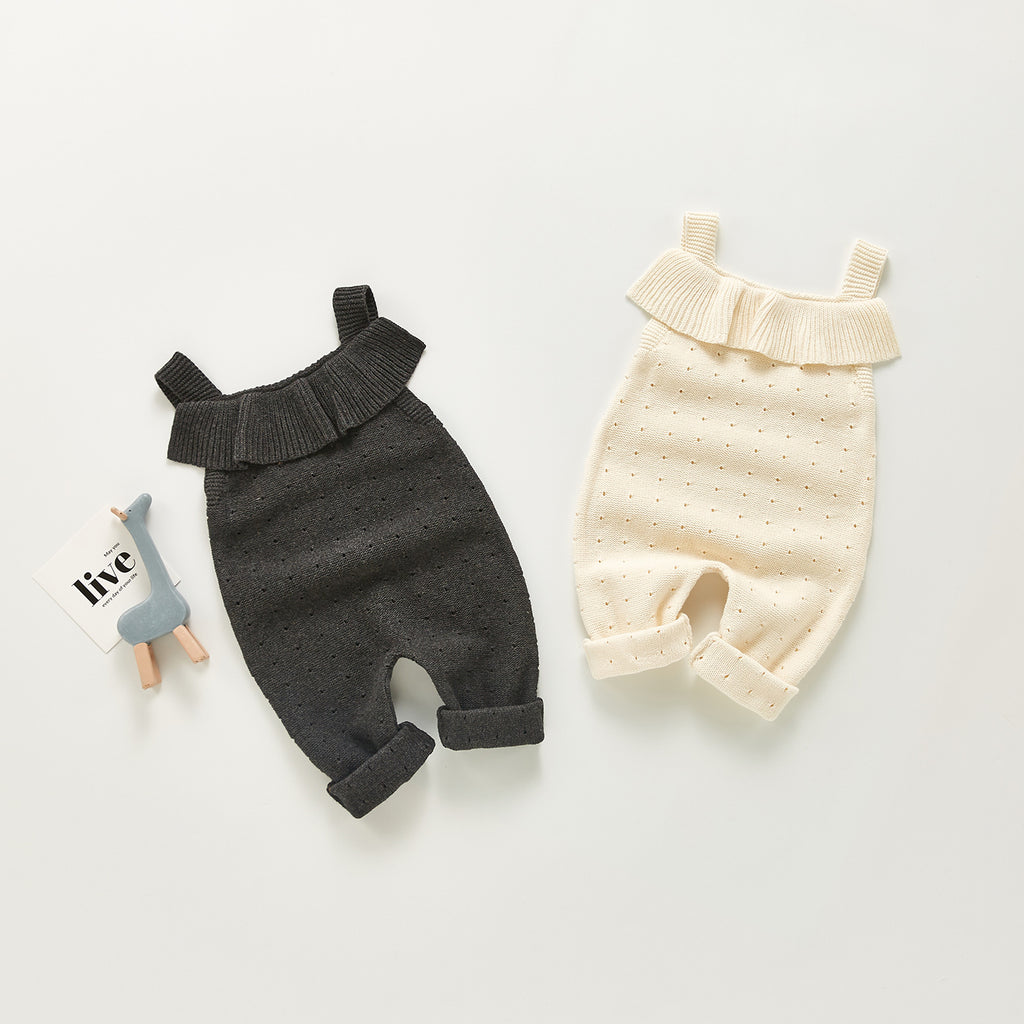 Baby Girl Knitted Woolen Jumpsuit Cotton Clothes Romper - RICALOUX