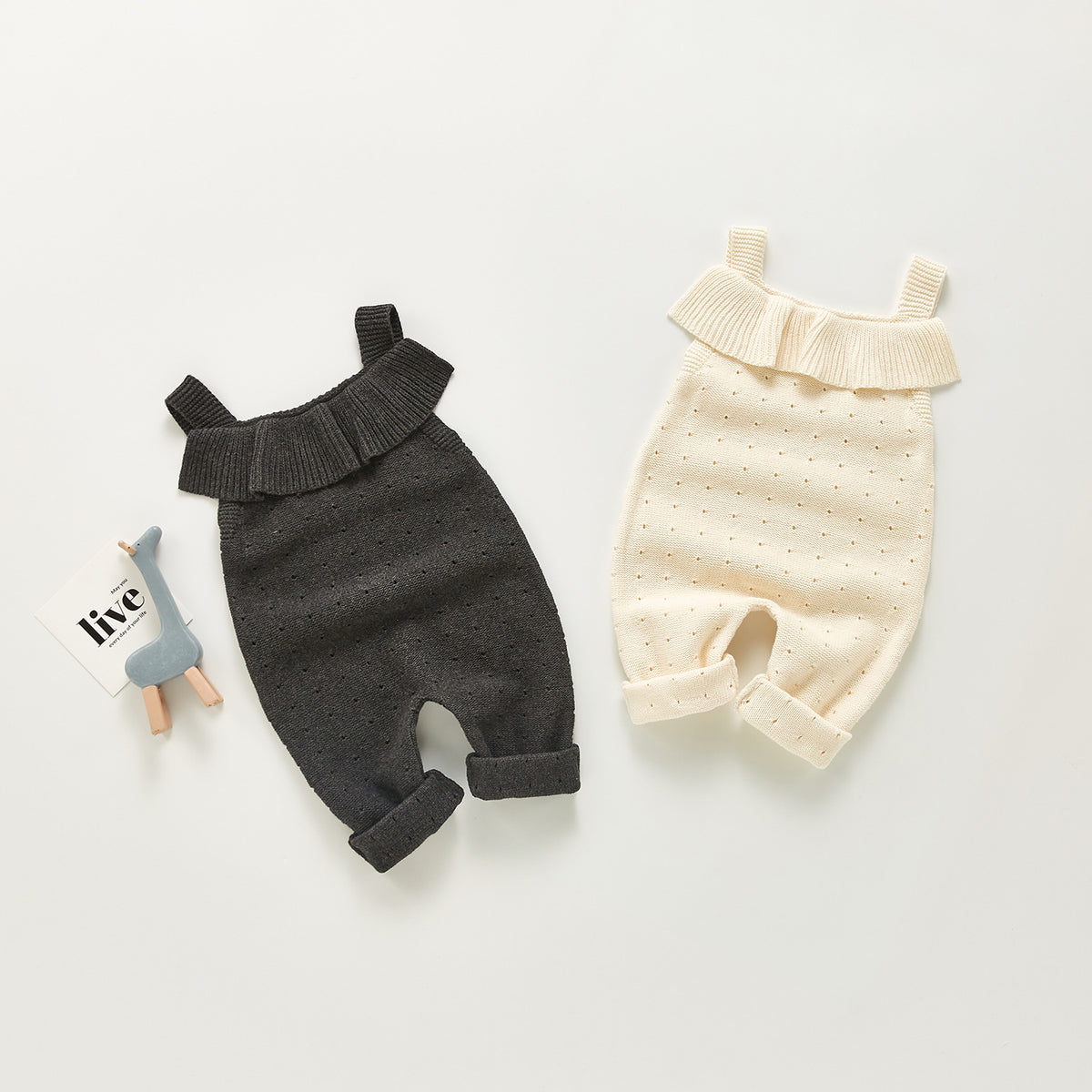 Baby Girl Knitted Woolen Jumpsuit Cotton Clothes Romper - RICALOUX