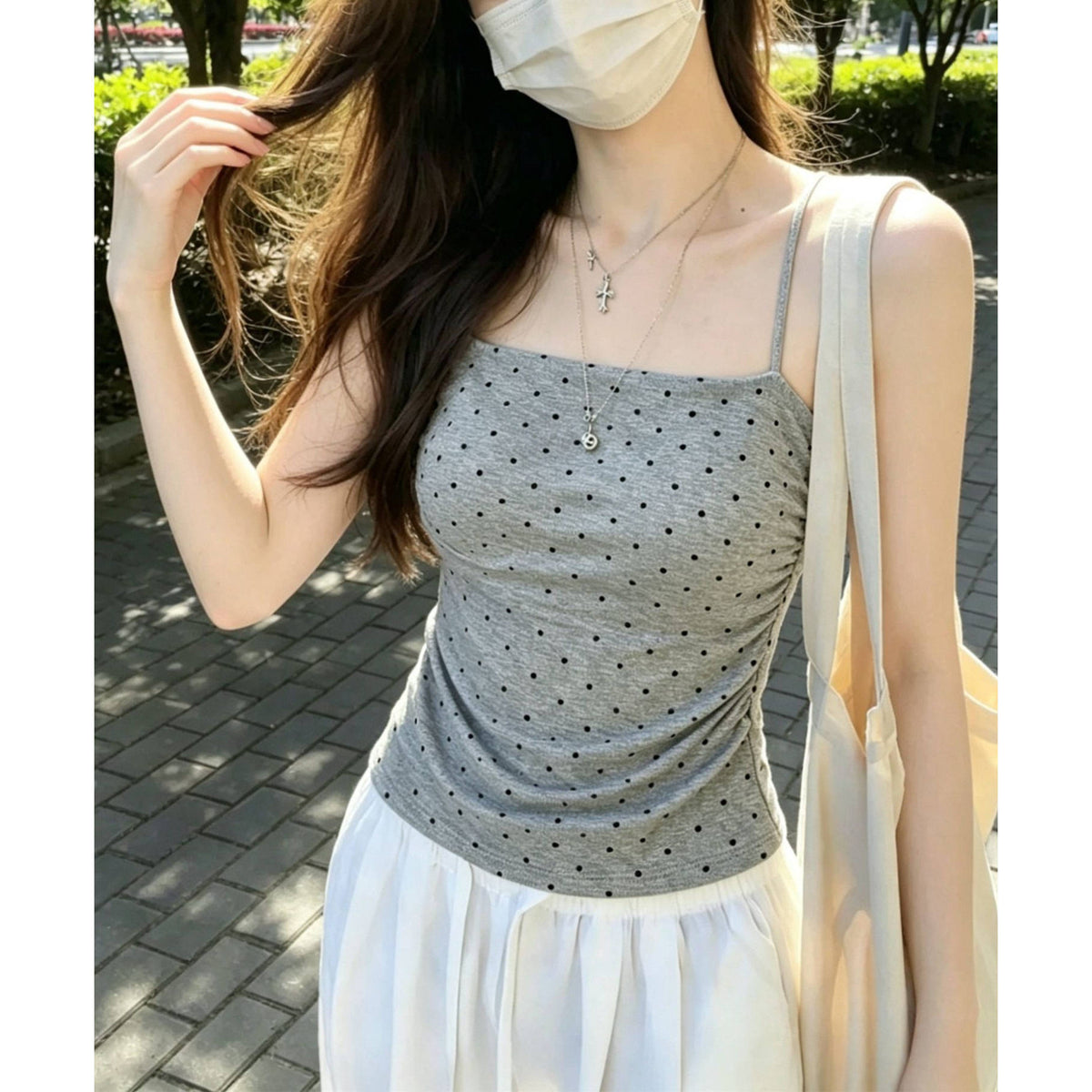 Polka-dot Camisole Womens Top – Premium 0 | RICALOUX