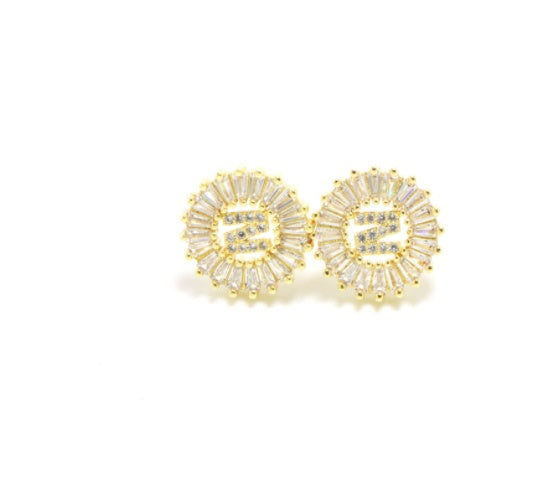 Fashion Letter Earrings for Women Gold Studs Jewelry by Ricaloux