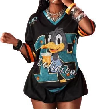 Summer Harajuku-style Trendy Short-sleeve Streetwear Top by Ricaloux