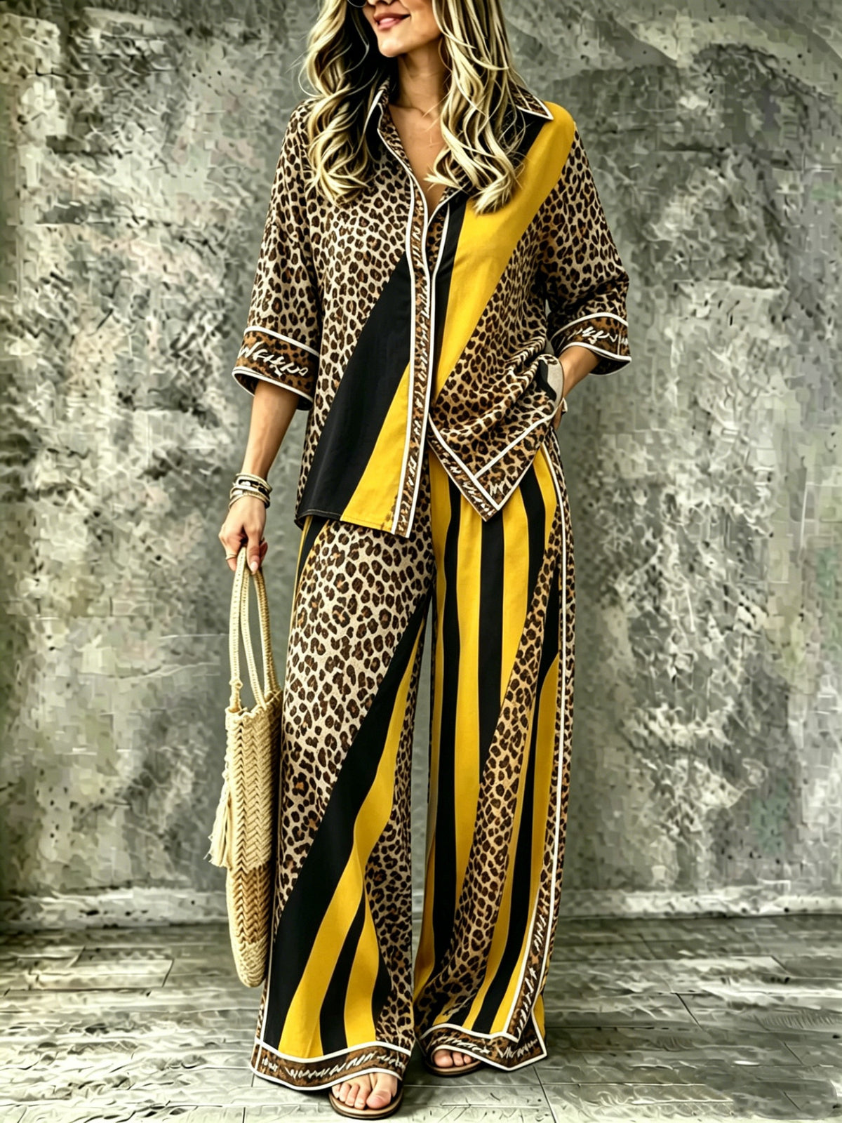 Spring Summer Womens Shirt Set With Digital Print – Premium 0 | RICALOUX