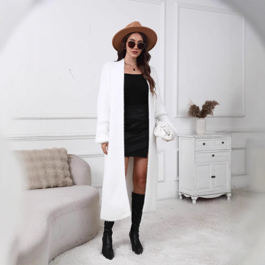 Mid-length Casual Loose Sweater Coat Women by Ricaloux