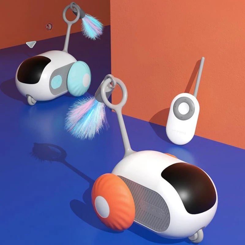 Remote Control Interactive Cat Car Toy USB Charging Chasing Automatic Self-moving Remote Smart Control Car Interactive Cat Toy Pet Products - RICALOUX
