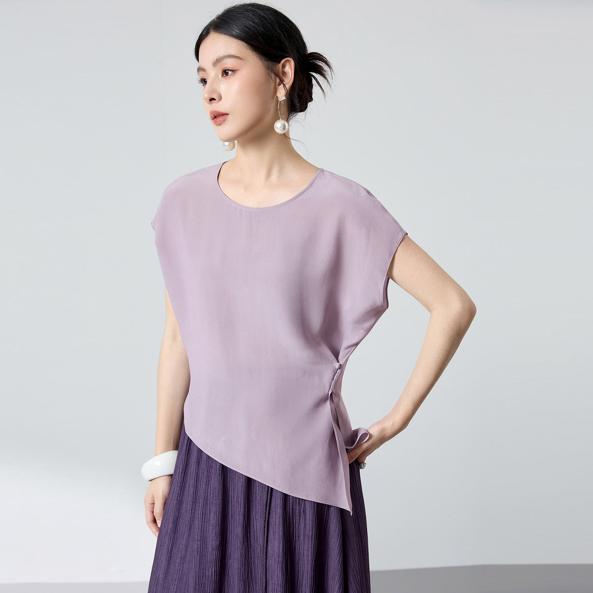 New Chinese-style Versatile Solid-color T-shirt Top – Premium 0 | RICALOUX