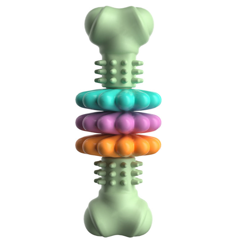 Dog Chew Toy Dog Bone Type Dogs Teeth Cleaning Toys Indestructible TPR Bone Chewing Bite Resistant Teething Toys Pet Products by Ricaloux