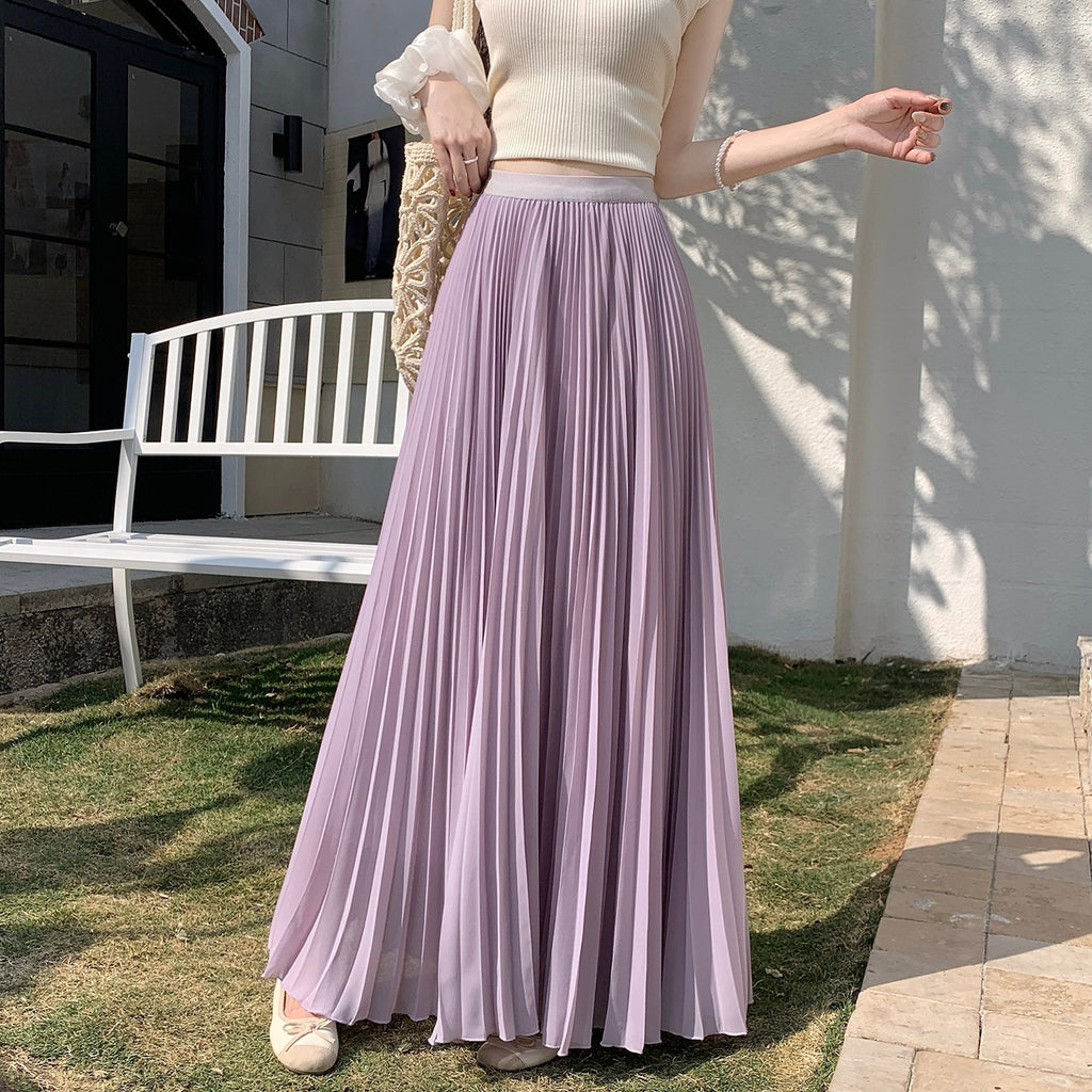 SpringSummer New Arrival Pleated Chiffon Skirt For Women by Ricaloux