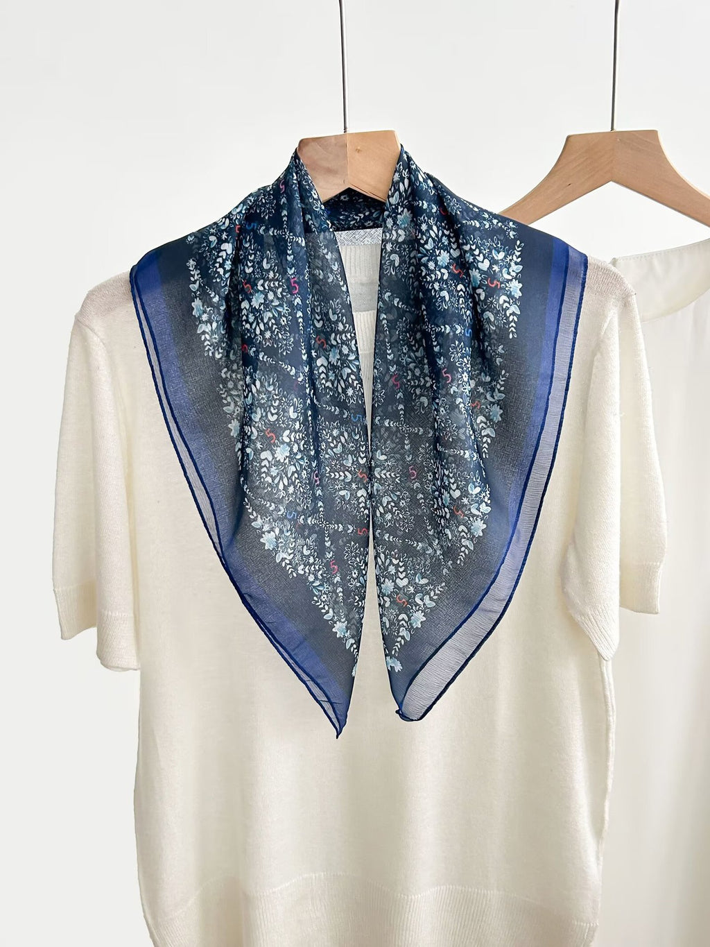 New Breathable Versatile Silk Chiffon Scarf For Women, Also Usable As A Shawl by Ricaloux
