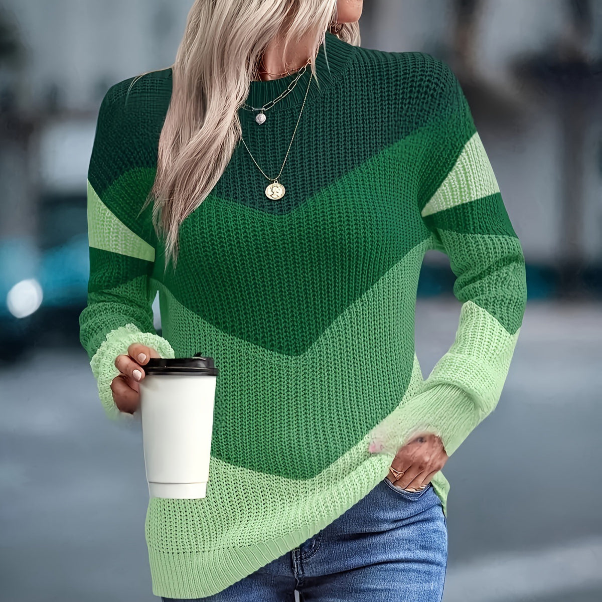 Fashionable Elegant And Versatile Knitted Sweater – Premium 0 | RICALOUX