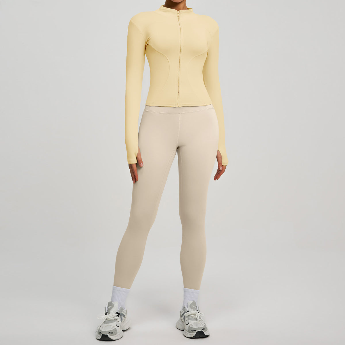 Fitness High-waist Butt-lifting Running Two-piece Set by Ricaloux