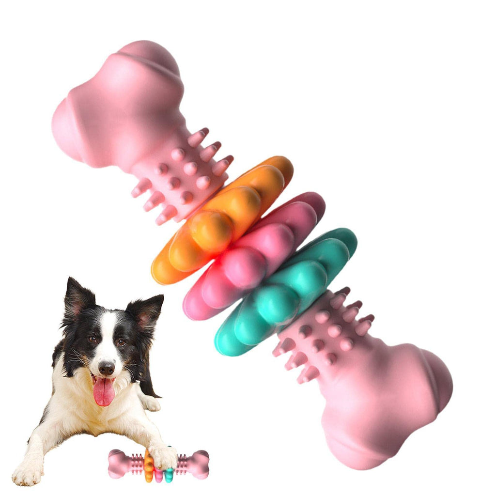 Dog Chew Toy Dog Bone Type Dogs Teeth Cleaning Toys Indestructible TPR Bone Chewing Bite Resistant Teething Toys Pet Products by Ricaloux